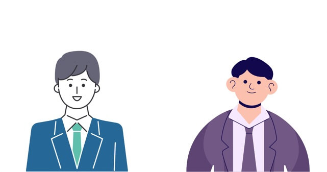 2人の男性のイラスト
